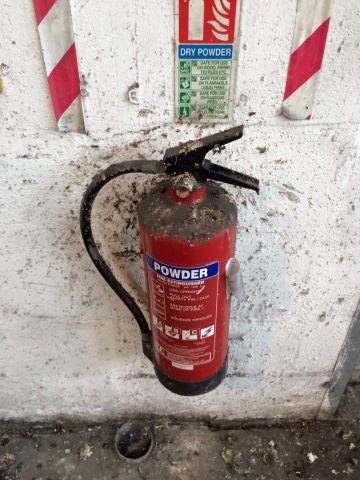 bird poo on extinguisher