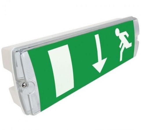 3 Hour Standard LED Maintained Emergency Bulkhead amp Legend Set